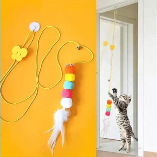 Wondi Elastik Yapışkanlı Kedi Oyun Oltası